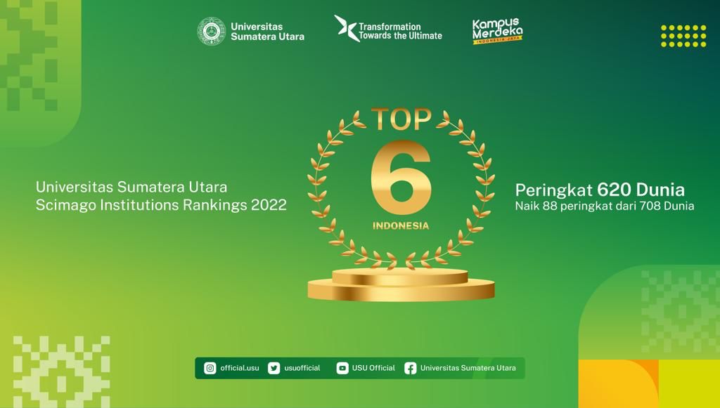 USU Naik Peringkat Pada Scimago Institutions Rankings 2022